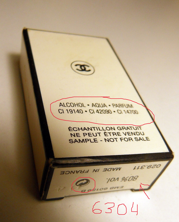 Определение года выпуска парфюмерии Chanel. 